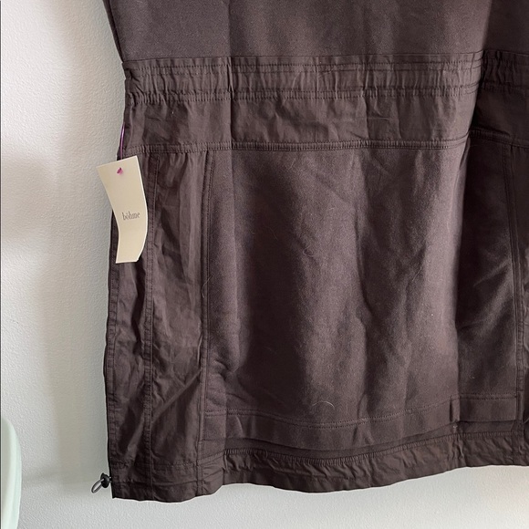 Black Short Sleeve Dress with Drawstring Waist - Picture 6 of 13